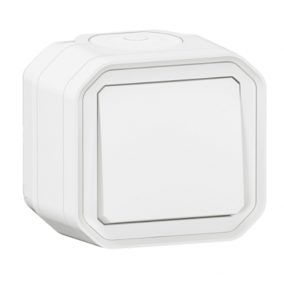 PLEXO Łącznik schodowy hermetyczny IP55 natynkowy KOMPLET biały 069751L LEGRAND (069751L)